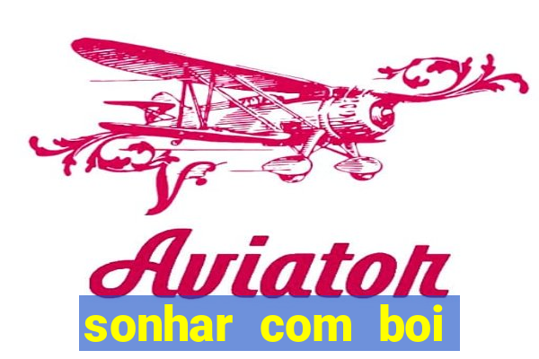 sonhar com boi jogo do bicho